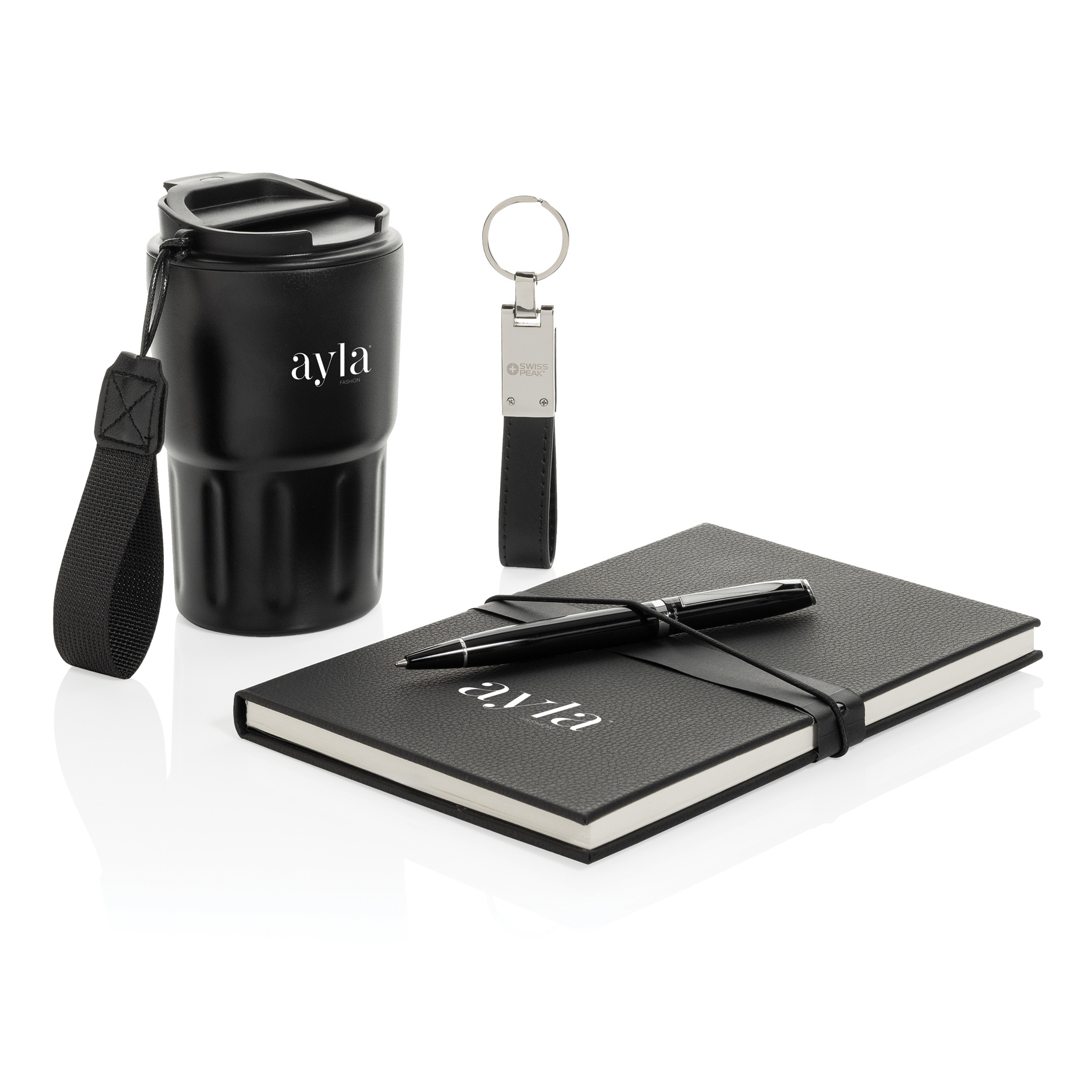Užrašų knygutės rinkinys Swiss Peak RCS certified deluxe business gift set w/ tumbler - Image 4